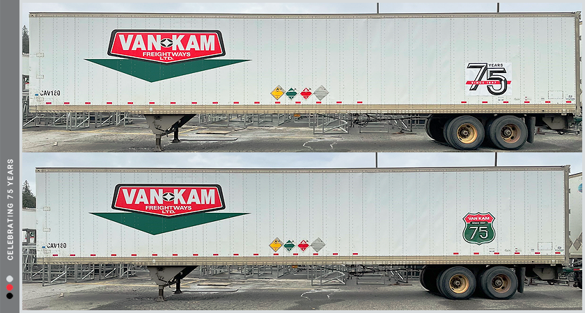 Vintage Van Kam logo matching tests 